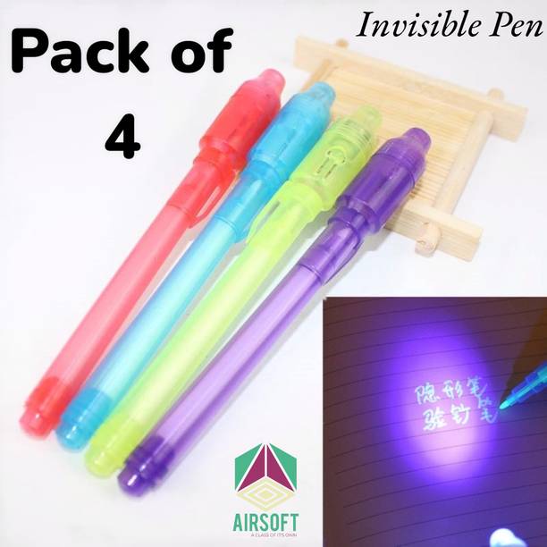 AirSoft Spy Pen, Invisible Disappearing Ink Pen With Uv Light Fun Activity Entertainment Multi-function Pen