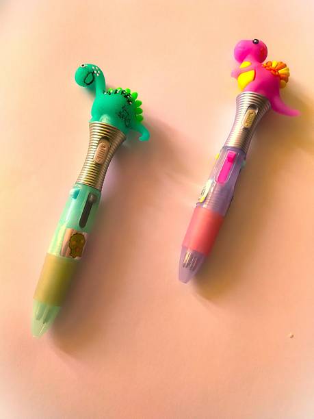 UGS Hot Selling Dinosaur multi refill pen with light Ball Pen