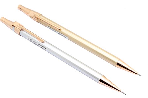 Ledos M&G Set Of 2 Gold & Silver Metal Body 0.5mm Golden Trims Mechanical Pencil