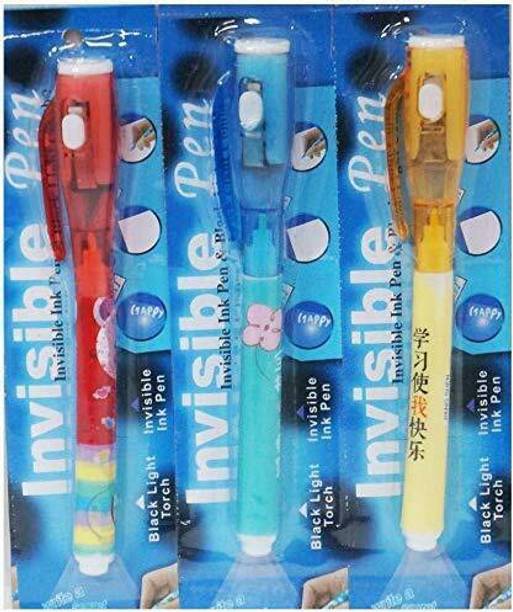 Crazzy Talks Art Portable Magic Invisible Magic Pen with UV-Light (Random Color) Digital Pen