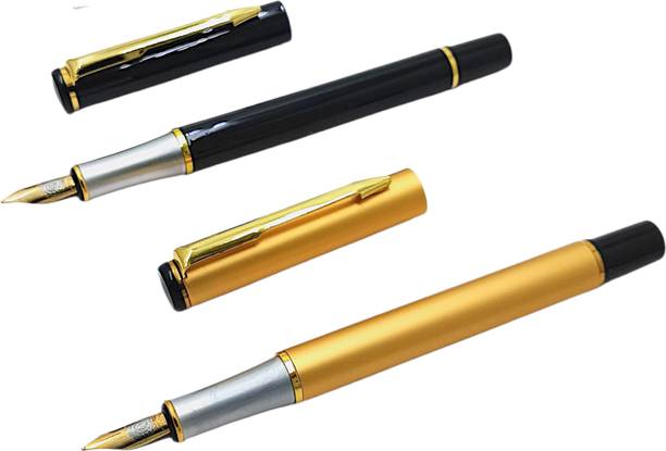 auteur 801 Gold & Black Fine Nib Pen For Men & Women Designer Metal Body Best Gift Fountain Pen