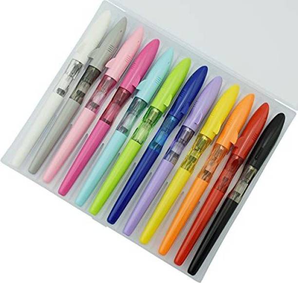 Levin 12pcs Mako Fountain Pen Fine Nib Diversity Color Lot Shark Pens Case Set Fountain Pen
