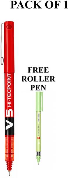 PILOT V5 Liquid Ink Roller Ball Pen| 0.5 mm Needle Tip | Smooth CARTRIDGE TECHNOLOGY Roller Ball Pen