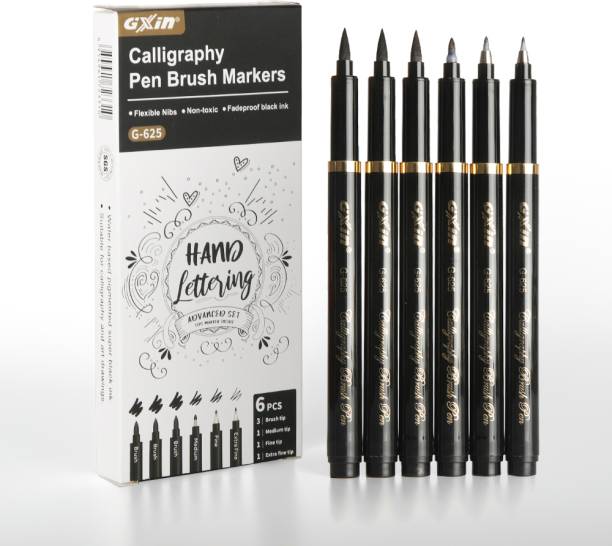 GXIN Calligraphy Pen Brush Markers for Sketching, Artist Illustration, Scrapbooking Calligraphy