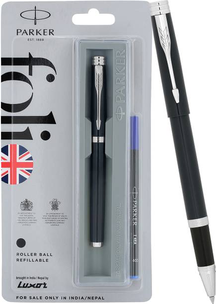 PARKER Parker Folio Standard Chrome Trim |Grey Body Colour | Fountain Pen