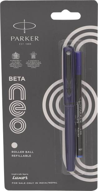 PARKER Beta Neo Chrome Trim| Blue Body Color| Roller Ball Pen