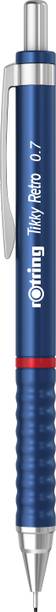 rotring Tikky Retro 0.7mm Pen Pencil Blue Metallic Round Body | Light Weight Mechanical Pencil