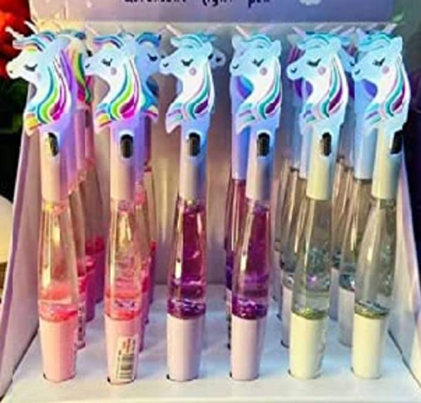 apcatio Unicorn LED Pens for Kids | Unicorn LED Light Pen | Cute Stationary Pen Gel Pen