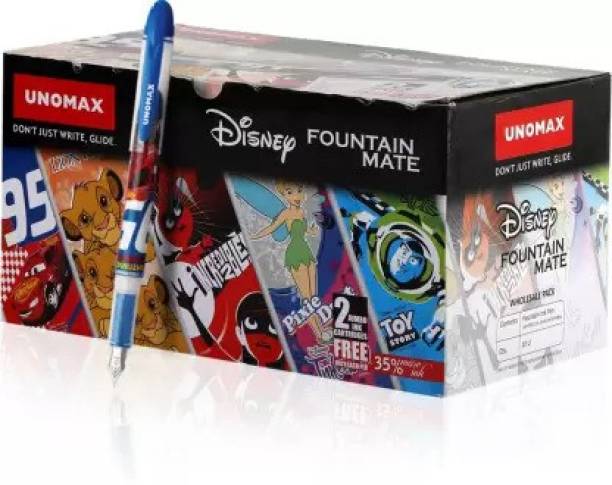 UNOMAX Fountain Mate Pack of 10 Pens( Cars/Incredibles/Tinkerbell/Toy Story/Lion King ) Fountain Pen