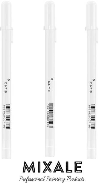mixale White Highlighter Pen 0.8mm for Reflection and Highlighting Effect Gel Pen
