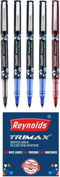 Reynolds Trimax Pens Pouch - Blue, Black & Red Gel Pen