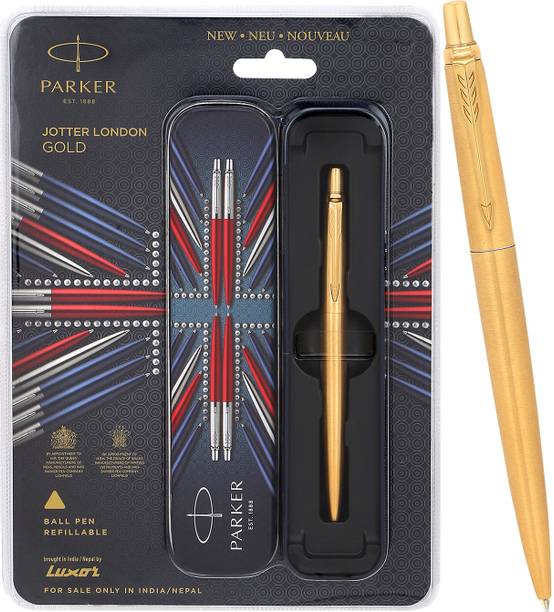 PARKER Jotter Stainless Steel, Gold Trim Ball Pen