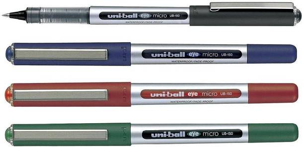 uni-ball Eye UB 150|Tip Size 0.5 mm| Comfortable Grip |For School & Office Use| Roller Ball Pen