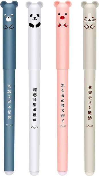 SAH Newest Version Cute Bear theme blue pen and ink erasable pen Gel Pen