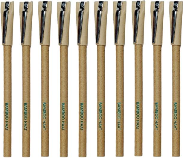 Bamboo Haat Kraft Paper Recycled Pen With Clip Suitable For Corporate, Gifting, Stationery Ball Pen