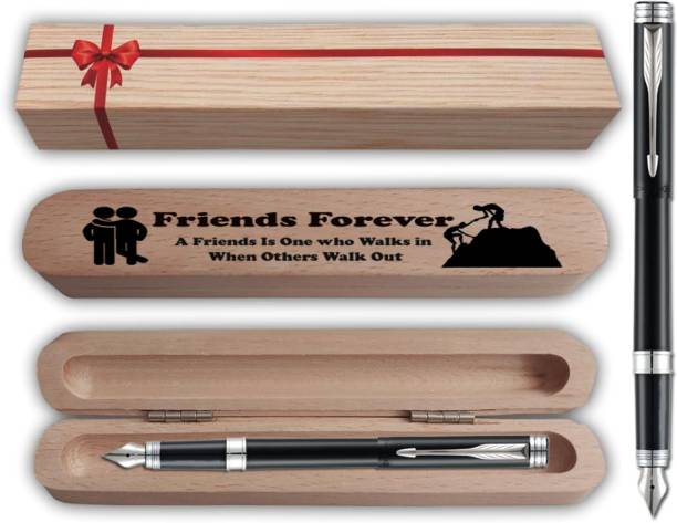 PARKER Folio Std Fountainpen Pen with Engraving Friends Forever Gift Box Fountain Pen