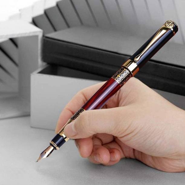 SHOPONIL Premium Metal Fountain Pen with 1Pc of Absorber 2Pcs of Ink cartridge Smart Pen