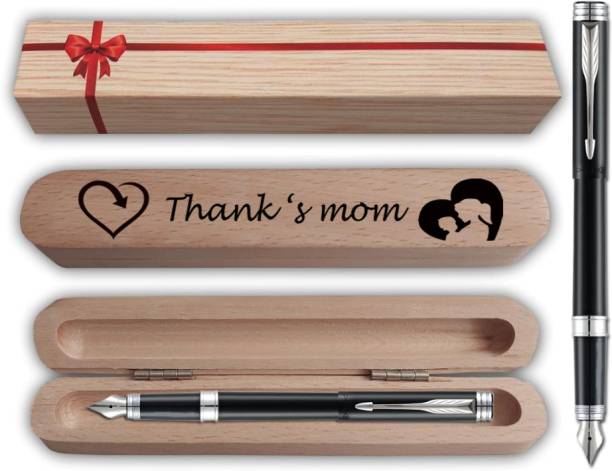 PARKER Folio Std Fountainpen Pen with Engraving Thank's Mom Gift Box Fountain Pen