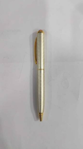 JSTRADEMART Premium Silver Metal Ballpoint Pen with Elegant Pattern Design Ball Pen