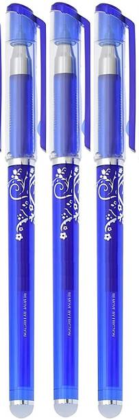 FRKB 3 Pc 0.35MM Erasable Gel Pens Blue Ink Rollerball Pens Gel Pen