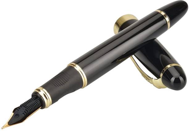 KIRA Jinhao X450 Black And Golden M Nib Fountain Pen