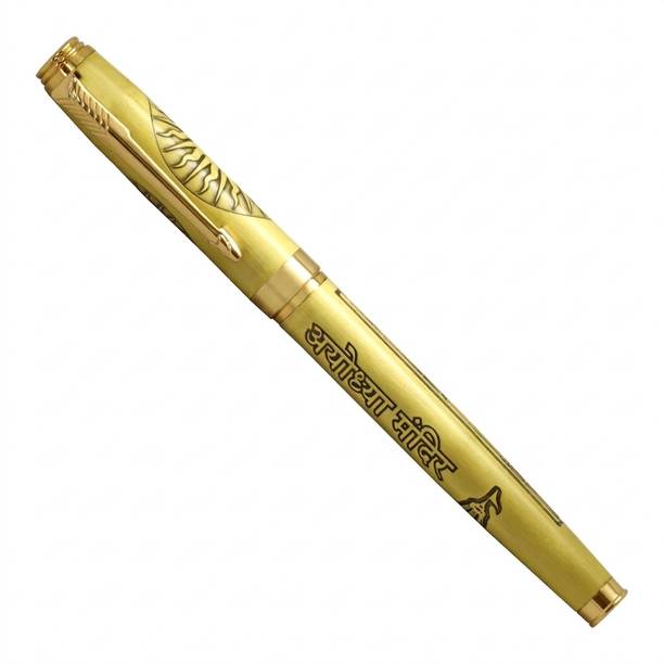 KP2 AYODHYA MANDIR PEN - Luxury Gold Metal Roller Ball Pen Ball Pen