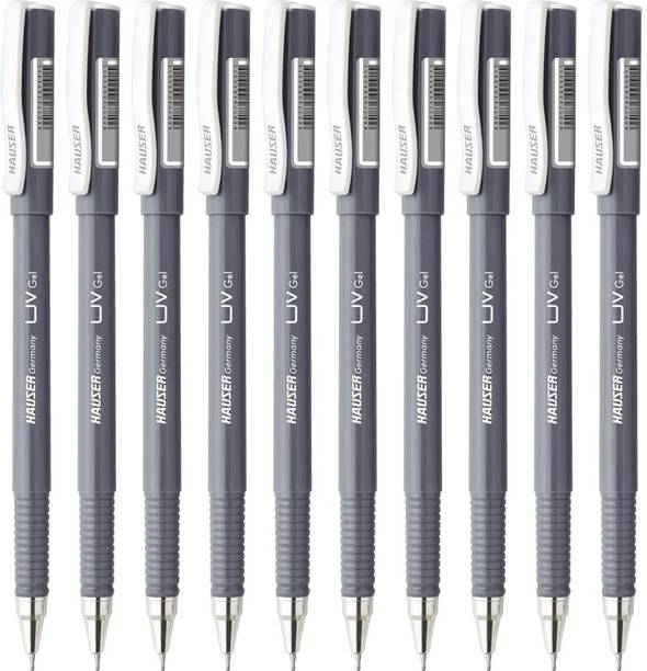 HAUSER UV Gel Pen Wallet Pack | Waterproof & Acu Flow Ink System | Smooth Writing Gel Pen