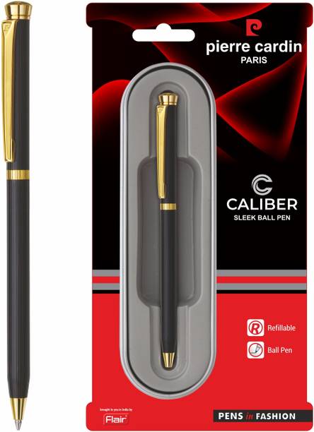 PIERRE CARDIN Caliber Sleek Black Chrome Ball Pen