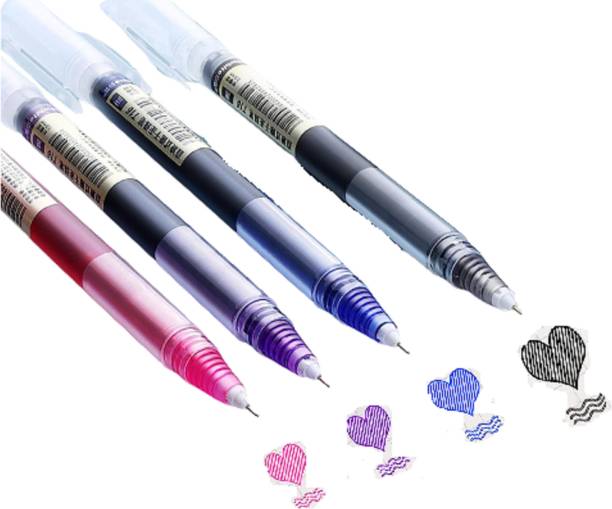 apcatio Rolling Ball Pens, Quick-Drying Ink 0.5 mm Extra Fine Point Pens Ball Pen