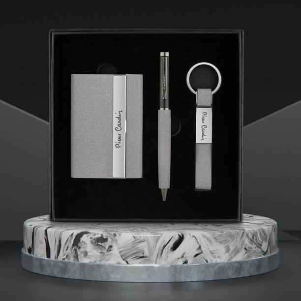 PIERRE CARDIN Regency Beige Premium Ball Pen Gift Set with Card Holder & Keychain Ball Pen