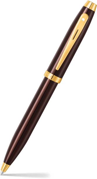 SHEAFFER Gift 100 Coffee Brown Barrel With PVD Gold Trim Ball Pen