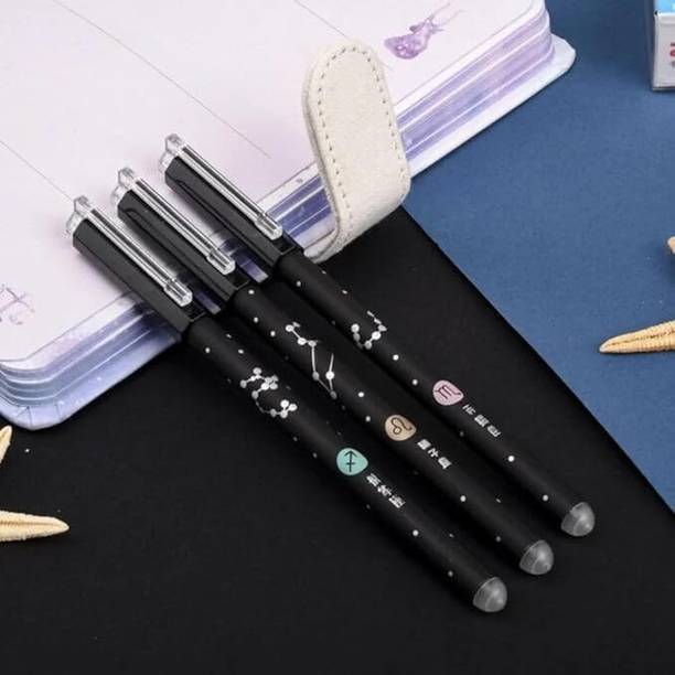 Eclet 3 Pcs Erasable Gel Point New Blue Ink Pen Set for Students Office & School Use Gel Pen