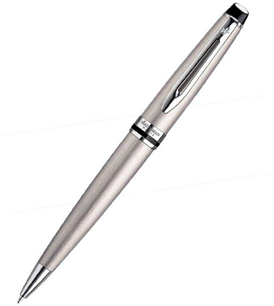 Waterman EXPERT STAINLESS STEEL CHROME TRIM BALL PEN WITH WALLET Pen Gift Set
