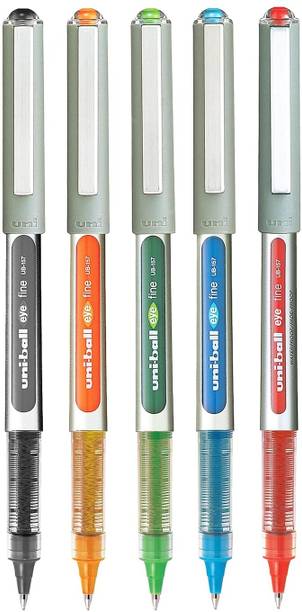 uni-ball Uni-Ball Eye Fine Roller Pen Pack – Quick Dry, Smudge-Proof Ink | 5-Color Set Roller Ball Pen