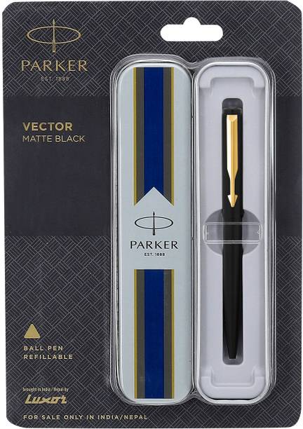 PARKER Vector Matte Black, Gold Trim Ball Pen