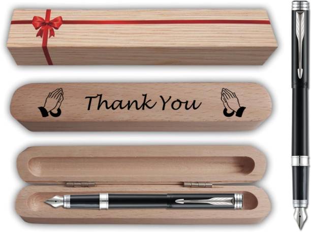 PARKER Folio Std Fountainpen Pen with Engraving Thank You Gift Box Fountain Pen