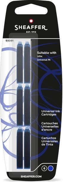 SHEAFFER Pack of 6 - Skrip Universal Blue Colour Ink Cartridge