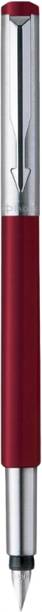 PARKER Vector Standard Fountain Pen Fine Tip With 1 Ink Cartridge Red Body Color Fountain Pen