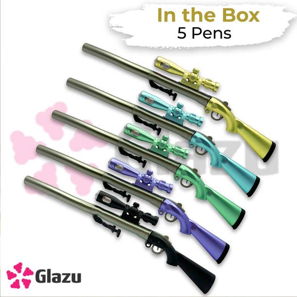 GLAZU Gun Shaped Pen, Kar98k with LED Light and Stand - Pens for Playing and Writing Gel Pen