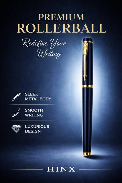 HINX Classic Professional Metal Body Royal Signature–Luxury Executive &smooth writing Roller Ball Pen