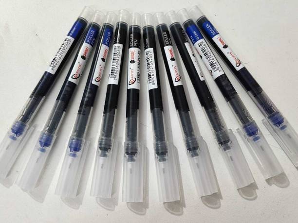 Sunita Enterprises Roller Gel Ink Pen Set – 0.5mm Fine Tip Smooth Writing Pens (5 Blue & 5 Black) Gel Pen