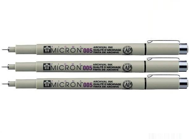 SAKURA Pigma Micron - Pigment Fineliners 0.05mm Black Fineliner Pen