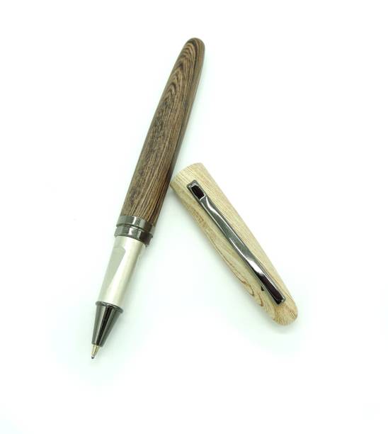 Maskey Slim Woodden Textured Corporate Luxury Unique Metal Roller Ball Ball Pen