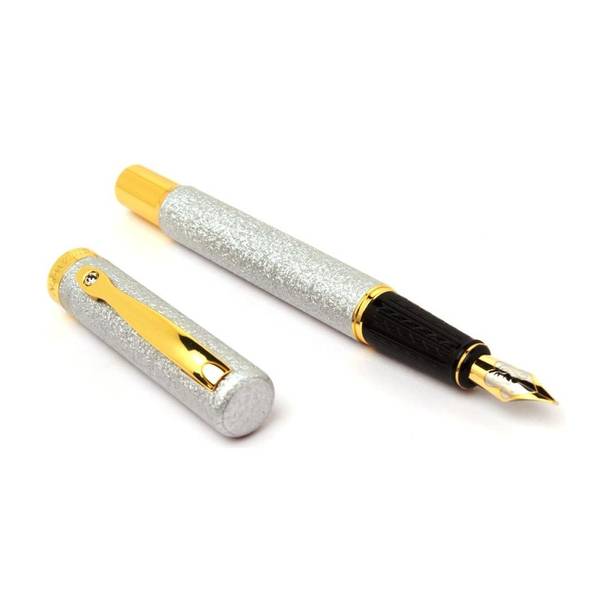Ledos Jewel Designer Lilac With Golden Trims Designer Fountain Pen