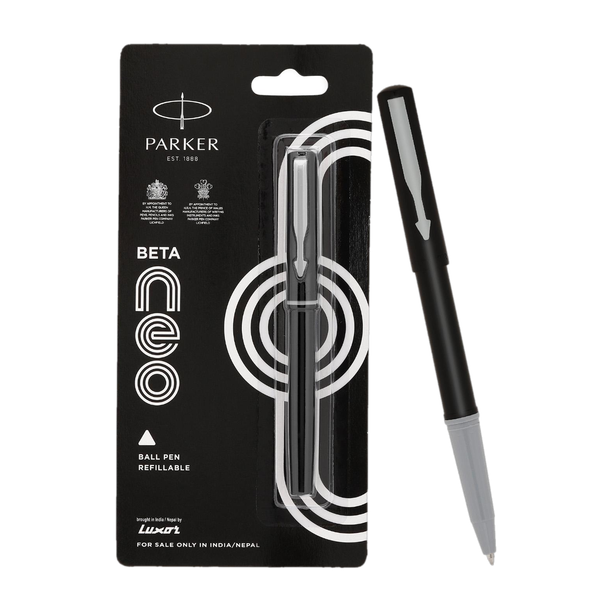 PARKER Parker Beta Neo Chrome Trim, Black Body Colour, Ideal For Professionals Ball Pen