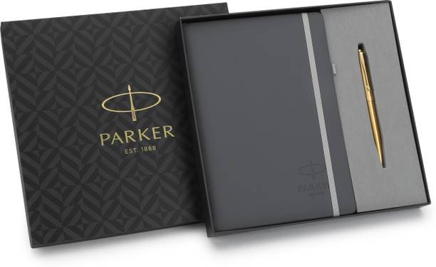 PARKER Gift Set | Note Book with Galaxy Gold | Ball Pen