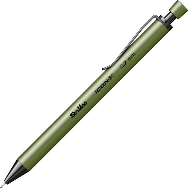 Scrikss Office Icon-X 0.7mm Mechanical Pen Pencil | Green Brass Body | Round Body Mechanical Pencil