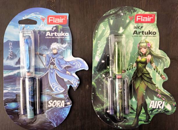 FLAIR INKY ARTUKO FOUNTAIN PEN | ANIME CHARACTORS | SORA + AIRI | Fountain Pen