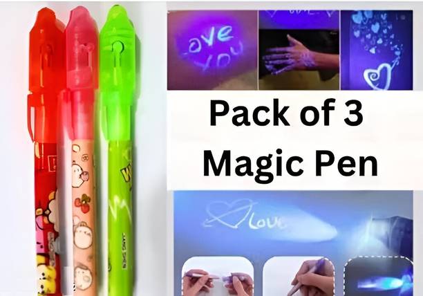 Eclet Pack Of 3 Invisiblee Magic Pen For Kids With Uv Light - Birthday Gifts For Kids Digital Pen
