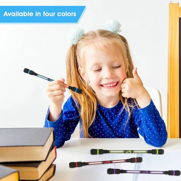Kickzu Spinning Rotatable Finger Pen - Non-Slip Coated Smart Pen